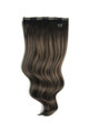 Mochaccino - Volumizer 16" Silk Seamless Clip In Human Hair Extensions 50g :Rooted:| Foxy Locks